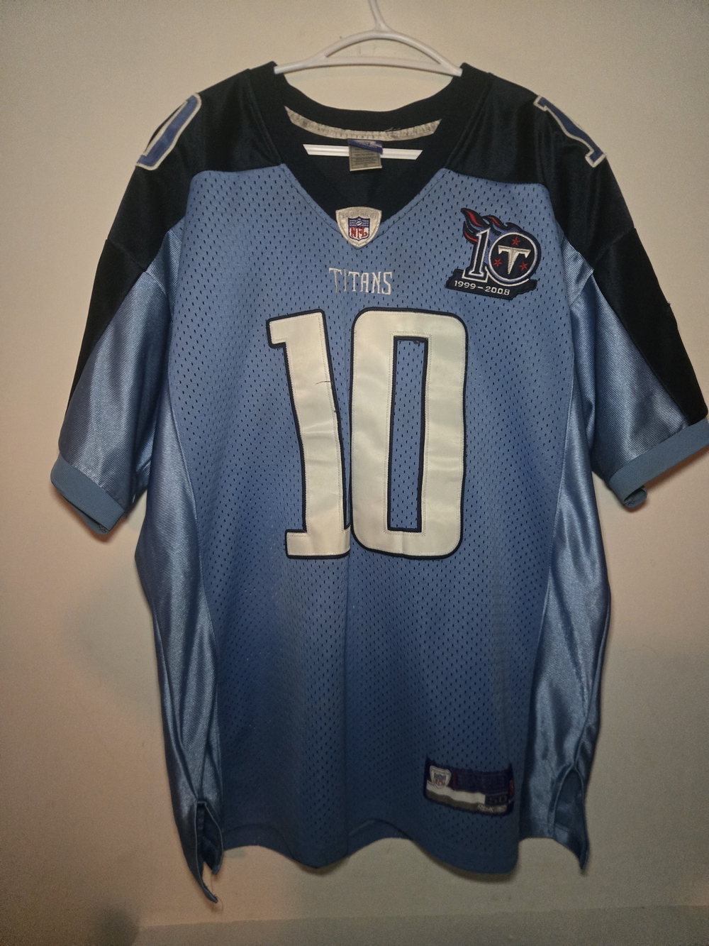 NFL Tennessee Titans #10 Vince Young Reebok Jersey Size 50
